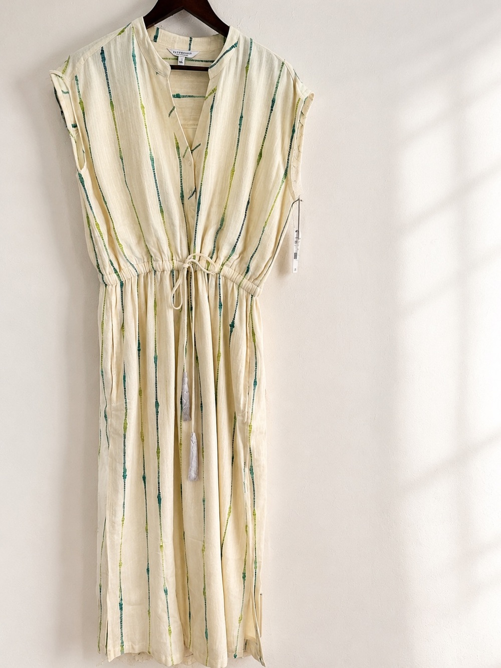 Liverpool Los Angeles Striped Wide Leg Jumpsuit Large NWT